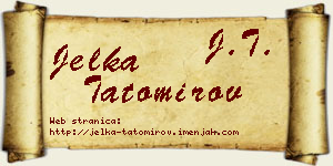 Jelka Tatomirov vizit kartica